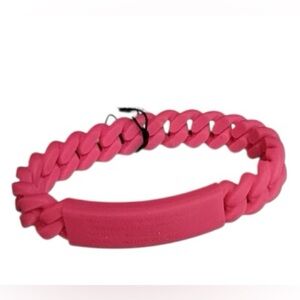 Marc by Marc Jacobs pink knot rubber bracelet